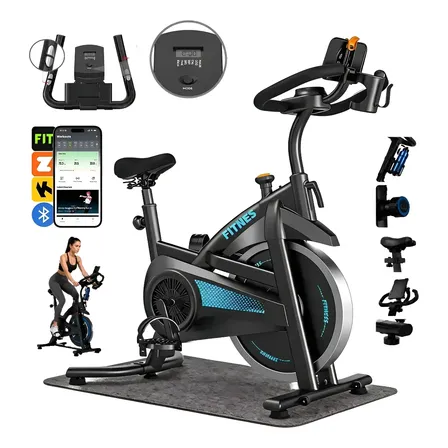 Bicicleta Ergométrica Spinning Academia Casa Bike Indoor App Azul Na