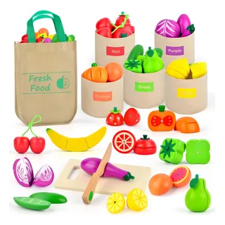Juego De Comida De Madera Lilkisthk, Juguetes Para Clasifica Juego De Comida De Madera Lilkisthk, Juguetes Para Clasifica