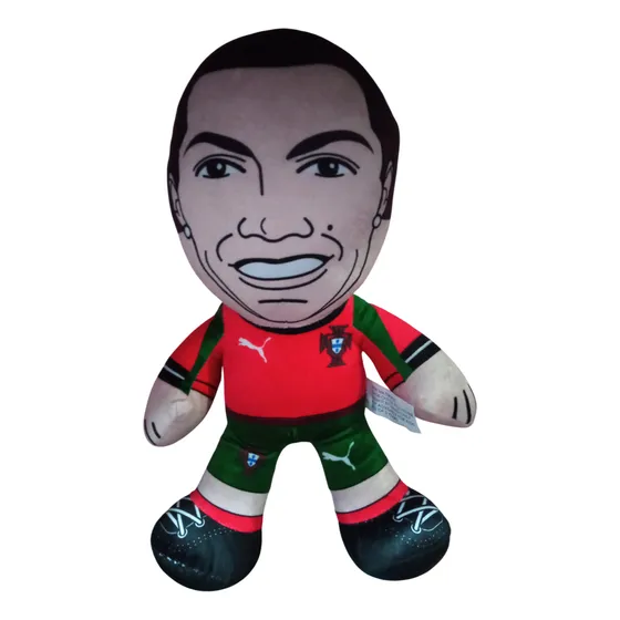 Peluche Cristiano Ronaldo Cr7 40 Cm Portugal + Bolsa Regalo Rojo
