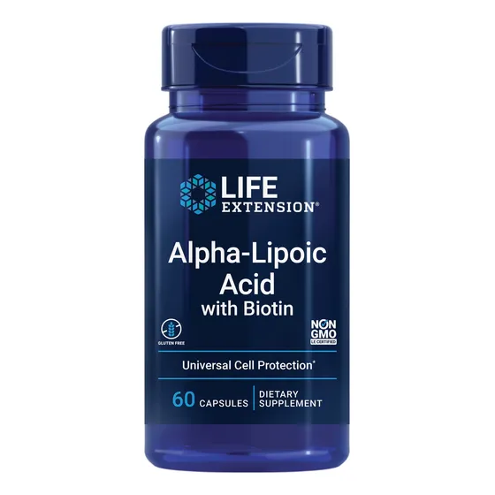 Complemente El Ácido Alfa Lipoico Life Extension Con Biotina