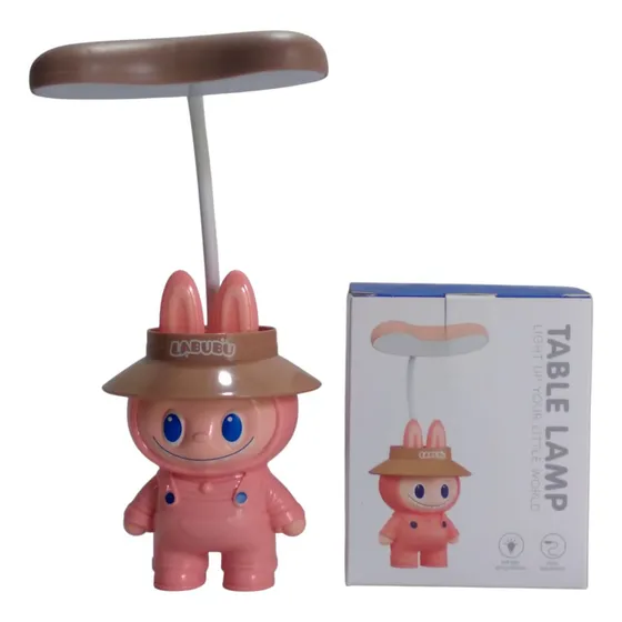 Lámpara De Mesa Labubu Usb Plástico 29cm Infantil