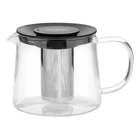 Tetera En Vidrio 1l Con Infusor Para Cocina