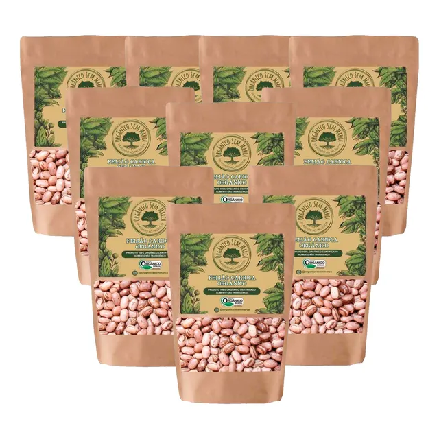 Feijão Carioca Orgânico 500g - Kit Com 10 Unidades - Osm