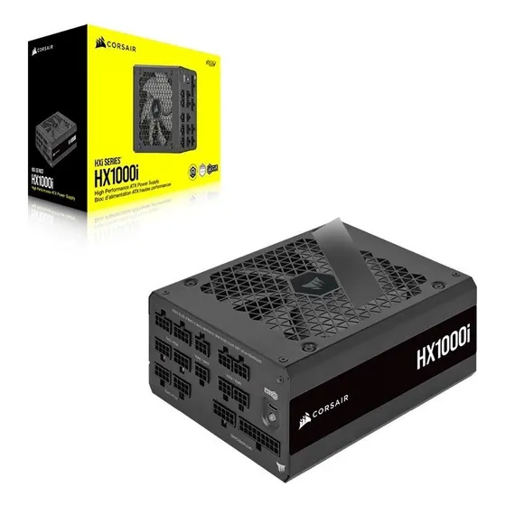 Fonte Corsair 1000w Hxi 80plus Platinum Pn # Cp-9020259-ww Cor Preto 127/220V