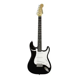 Guitarra Elétrica Queen's D137561 Stratocaster De Hardwood Preta E Branca Com Diapasão De Bordo-açucareiro Guitarra Elétrica Queen's D137561 Stratocaster De Hardwood Preta E Branca Com Diapasão De Bordo-açucareiro
