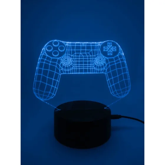 Lampara 3d Led Control Remoto Ps4 Joystick  7 Colores