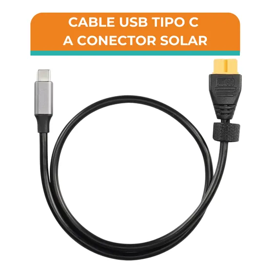 Cable Panel Solar Tipo C A Xt60 Power Bank Ecoflow Bluetti +