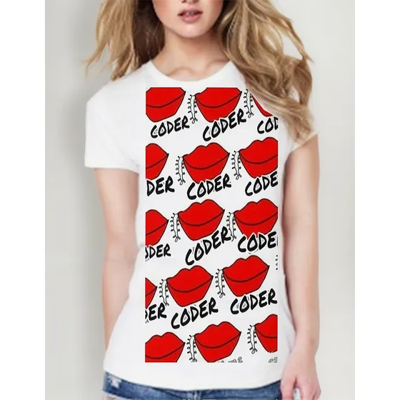 Playera Premium Coder Labios Cd9
