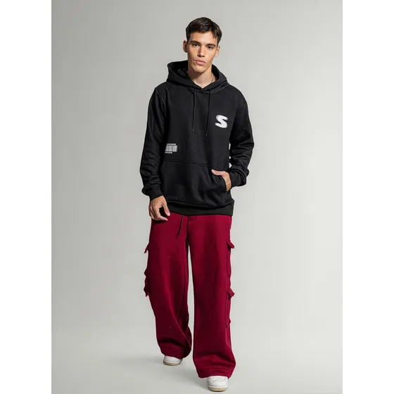 Buzo Hoodie Frisa Oversize Hombre Capucha Bordado Shaffe