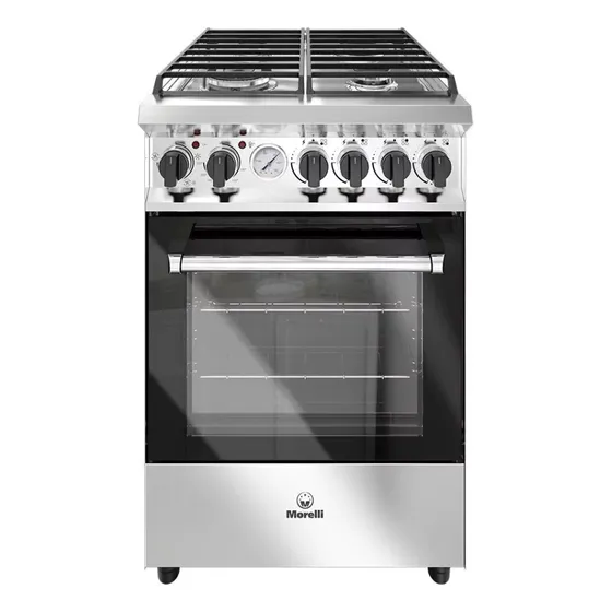 Cocina Industrial Morelli Volta 4h Horno Convector 55 Cm