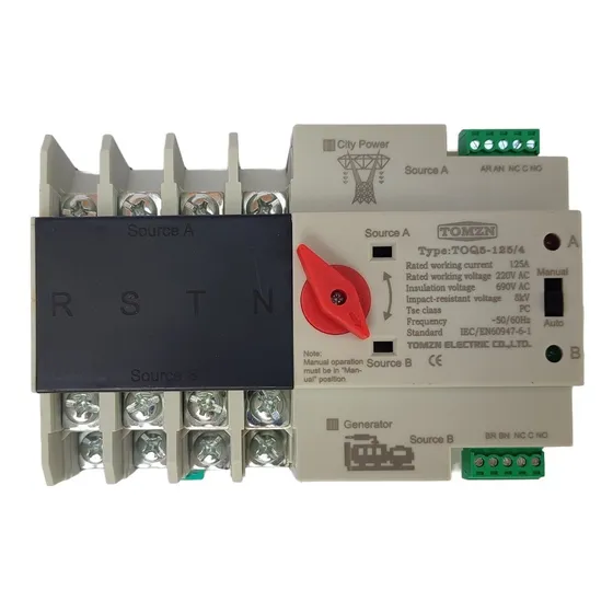 Transfer Switch Automático Ats Tomzn Toq5 125 Amp 4 Polos