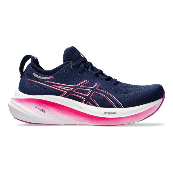 Tênis Asics Gel Nimbus 26 - Fem Azul Marinho, Branco E Rosa