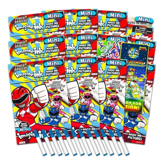 Pacote De Livros Para Colorir Power Rangers Com 12 Livros De