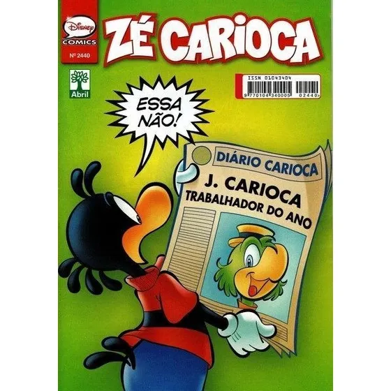 Zé Carioca, De Disney., Vol. 1. Editorial Abril, Capa Capa Flexível Em Português, 2018