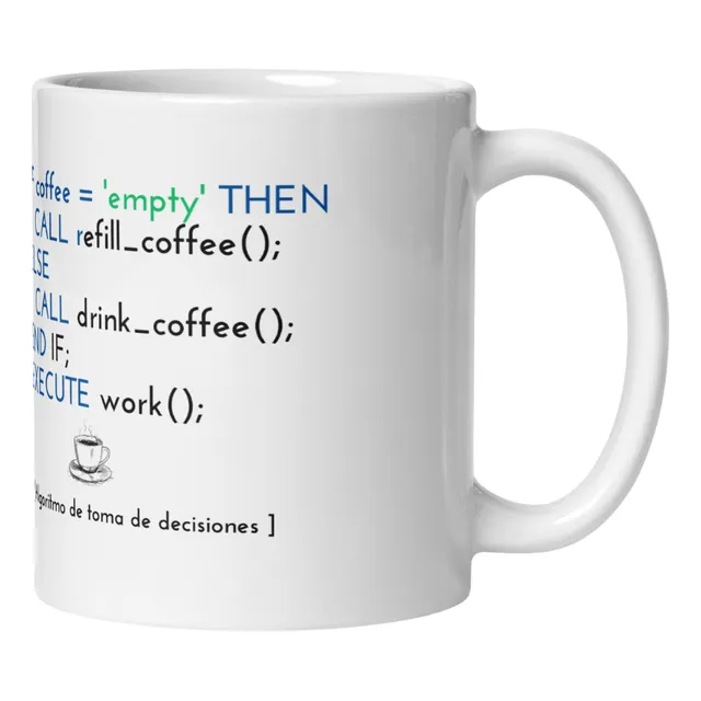 Mug Taza Pocillo Regalo Café Ingeniero Algoritmo