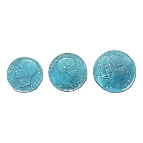 Antiguas Monedas Italianas Roma 1941, 1942 Y 1950