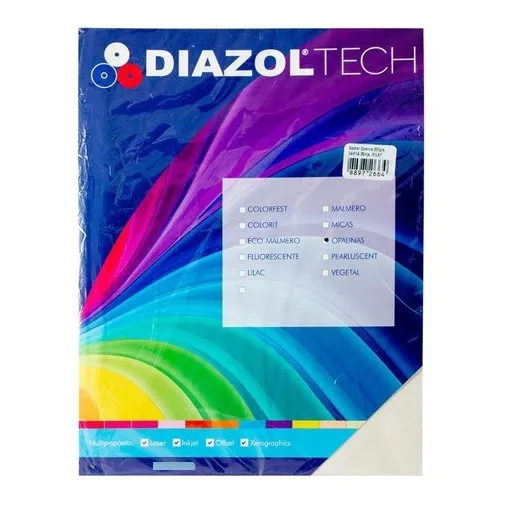 Papel Opalina Tela 200 Gr. Carta 25 Unidades Milky