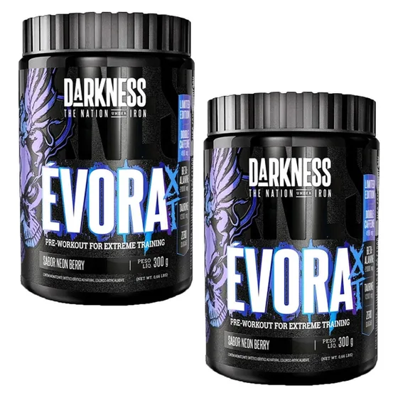 Kit 2 Évora Xt Darkness Integralmedica Sabor Neon Berry 300g