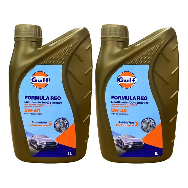Kit 2 L Óleo Gulf F Reo 5w40 Api Sn Sintético Mb 226.5/229.5