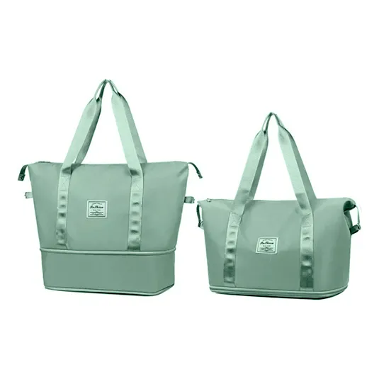 Bolso De Mano Expandible Impermeable Verde