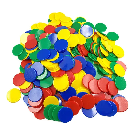 Fichas De Colores Didácticas Para Contar Juegos De Mesa 100p