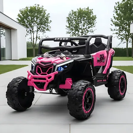 Carro Elétrico Infantil 12v Off Road Com Controle Remoto - Rosa