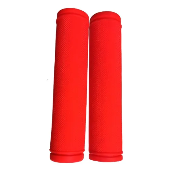 Puños Bicicleta Velo VLG-311 Color Rojo Ergonómicos Antideslizantes Goma Suave Confortable Para Manubrio Rodado 26 27.5 29 MTB Ruta Paseo Estilo Deportivo Fácil Colocación Resistentes