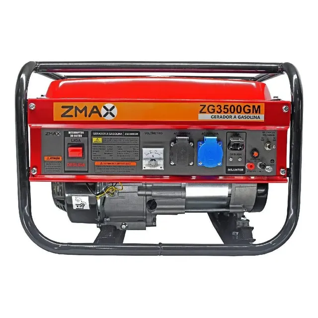 Gerador A Gasolina 3,5 Kva Zg3500 4 Tempos Bivolt Zmax