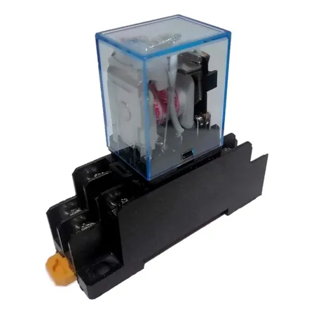 Rele 8 Pines 220vac Con Base, 2no + 2nc, 10a