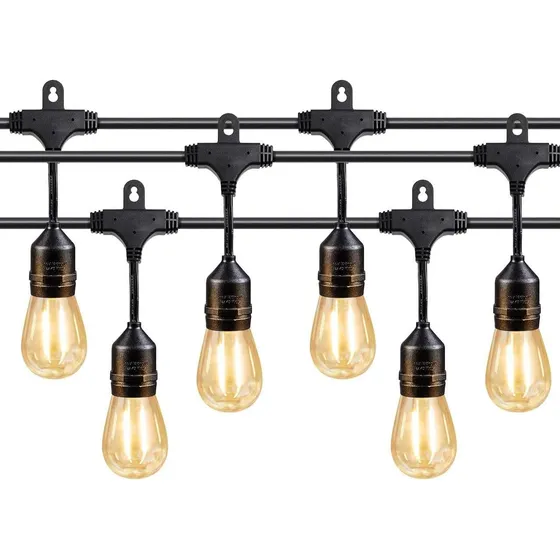 Extension Luces Led 12 Vintage Jardin Decoracion 7,3m