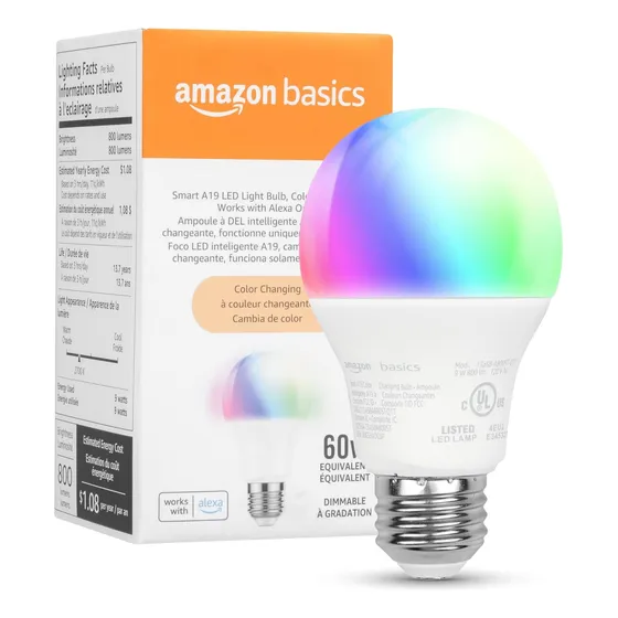 Bombillo Led Rgb 9w 800lm Amazon Inteligente Wifi 2.4 Ghz