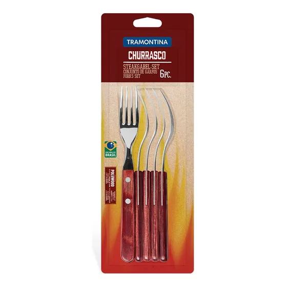 Juego De Tenedores De Mesa (x6 Blister) Polywood Tramontina