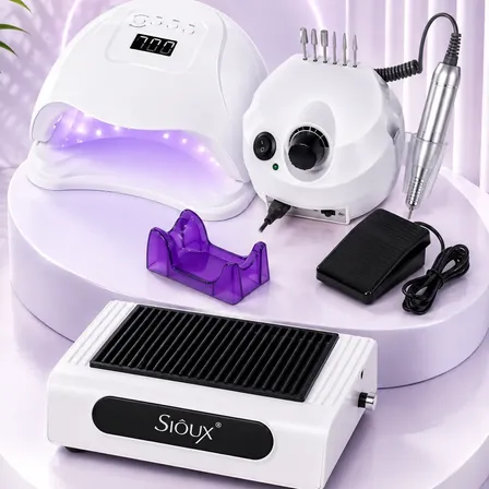 Kit Cabine 48w + Lixadeira Porquinho 45000 + Coletor Pó 80w Branco