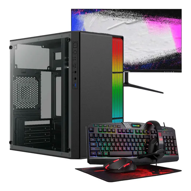 Kit Pc Gamer + Monitor 27 Ryzen 7 5700g Ram 16gb Ssd 500gb