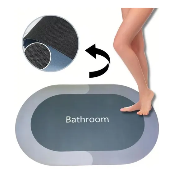 2 Alfombra Baño Antiresbalante Adsorción Agua Impermeable