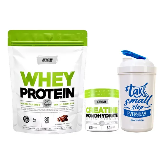 Star Nutrition Combo Whey Protein + Creatina 300gr + Vaso