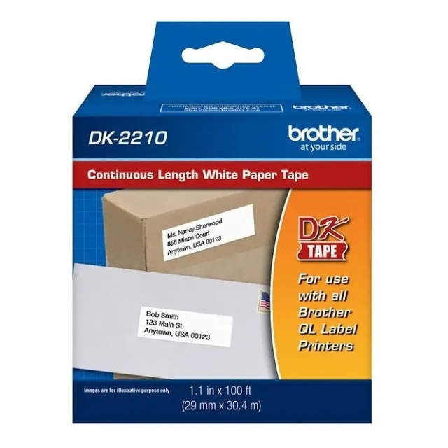 Cinta Papel Continuo Brother 29mm X 30.48 Mts Dk2210 Ql700