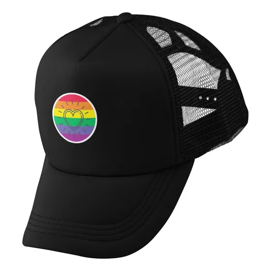 Gorra Lgbt Pride Corazón Destello Amor Orgullo Marcha
