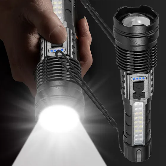 Linterna Led A70 Mejorada, Ipx5, A Prueba De Agua, Recargabl