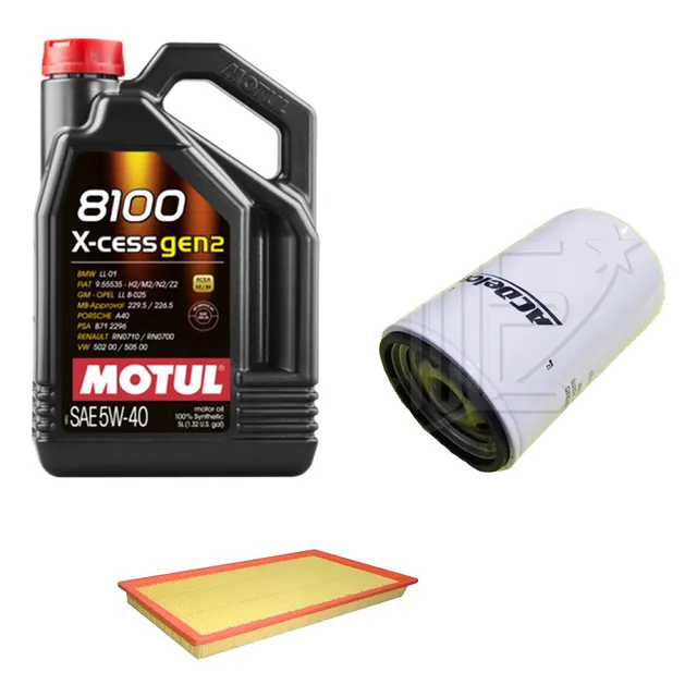Kit 2 Filtros P/ Vw Bora Motul 8100 Xcess 5w40