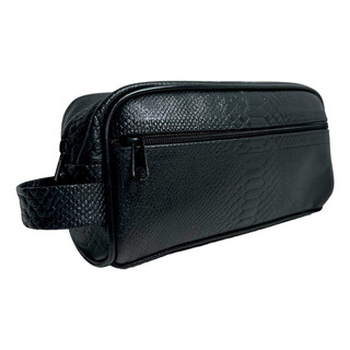 Sobaquera De Piel Caballero Grabado Piton Negro Sobaquera De Piel Caballero Grabado Piton Negro