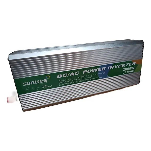 Inversor Para Panel Solar 2000w Dc 24v A Ac 110v Onda Pura