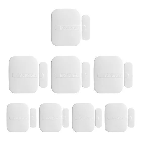Kit 8 Sensores Magnéticos Sem Fio Xas 4010 Smart Intelbras