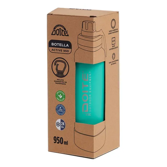 Botella Térmica Doite 950 Ml Acero Inox. Cyan Cian