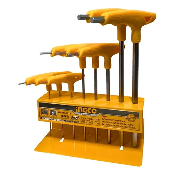 Juego 8 Llaves Allen Tipo T 2-10mm Ingco Hhkt8081 F0