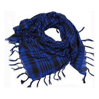 Lenço Tático Militar Árabe Shemag Keffiyeh Cachecol Azul Lenço Tático Militar Árabe Shemag Keffiyeh Cachecol Azul