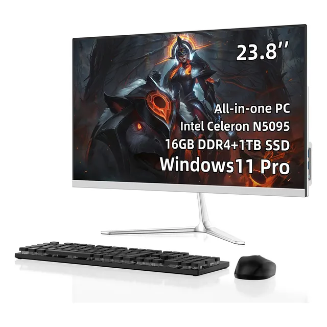 Pc Todo En Uno 23.8 Windows11 Intel N5095 16gb Ddr4+1tb Ssd