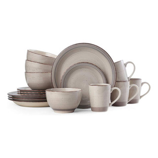 Conjunto De Louças Pfaltzgraff Sadie, 16 Peças De Grés Creme Conjunto De Louças Pfaltzgraff Sadie, 16 Peças De Grés Creme