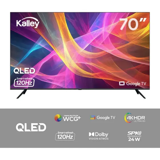 Televisor 70  Kalley 70gq405 4k-uhd Qled Smart Tv Google
