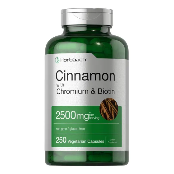 Suplemento De Canela En Cápsulas Horbaach, 2500 Mg, 250 Unid